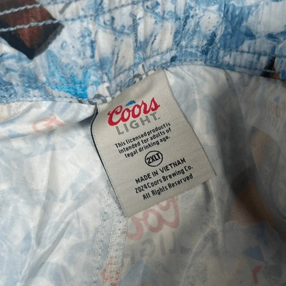 Coors Lite big & tall‎ elastic waist swim trunk New with tags Men size 2XL